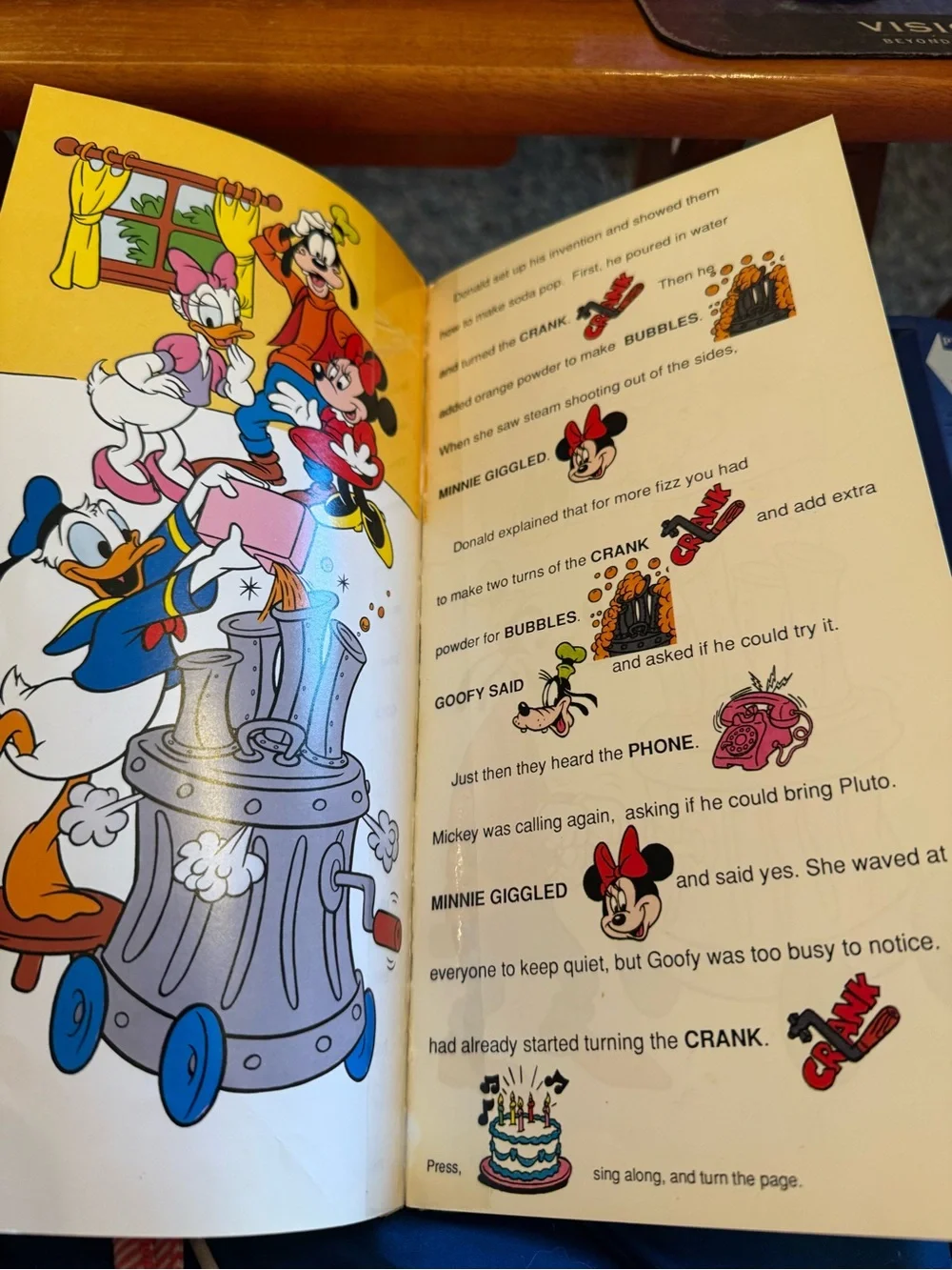 Vintage Children’s Hardcover Disney Mickey Birthday Sound Storybook